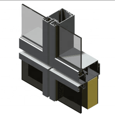 Custom Aluminum Double Glazed Energy Saving Windows Extrusions Profile