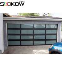 anodized aluminum frame 16x7 frosted aluminum glass garage door prices